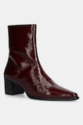 Kožené členkové topánky Vagabond Shoemakers GISELLE dámske, bordová farba, na podpätku, 5854-060-38