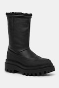 Calvin Klein Jeans botki FLATFORM CHELSEA BOOT PADDED damskie kolor czarny na płaskim obcasie ocieplone YW0YW01558