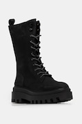 Calvin Klein Jeans botine FLATFORM LACE UP BOOT MG NB femei, culoarea negru, cu platforma, YW0YW01683