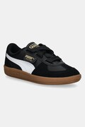 Puma leather sneakers Palermo Wide Lace SD black color 402109