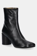 MM6 Maison Margiela botki damskie skórzane czarne S59WU0235.P3628