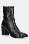 MM6 Maison Margiela botki damskie skórzane czarne S59WU0235.P3628