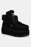 Naked Wolfe stivali da neve in camoscio Bambi colore nero Bambi Suede Shearling Black