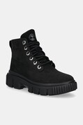 Timberland bocanci din piele intoarsa Greyfield femei, culoarea negru, cu platforma, TB0A5RNG0011