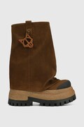 Naked Wolfe pantofi Disturb culoarea maro, cu platforma, Disturb Canvas Toffee