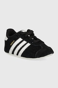 Замшеві кросівки для немовлят adidas Originals GAZELLE CRIB колір чорний JI2046