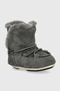 Moon Boot śniegowce zamszowe dziecięce CRIB SUEDE kolor szary 80D3401030