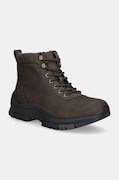 Kožené členkové topánky Calvin Klein Jeans HYBRID WP BOOT LACEUP REBELLIOUS pánske, hnedá farba, YM0YM01077