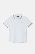 Дитяче поло Emporio Armani колір білий з принтом 8N4FB3 1JPTZ