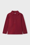 Pamučna polo majica Mayoral boja: bordo, bez uzorka, 4101
