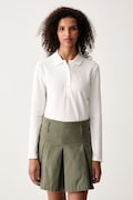 Lacoste longsleeve damski bawełniany z elastanem beżowy PF5464
