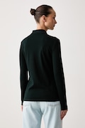 Lacoste longsleeve damski bawełniany z elastanem zielony PF5464