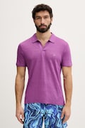 Vilebrequin polo męskie lniane PYRAMID fioletowe PYRE9O00