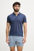 Vilebrequin polo męskie lniane PYRAMID granatowe PYRE9O00