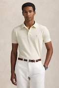 Polo Ralph Lauren polo męskie bawełniane z elastanem beżowe 710941439