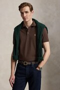 Polo Ralph Lauren polo męskie bawełniane z elastanem brązowe 710941439