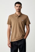 Lacoste polo męskie z bawełną brązowe DH5522