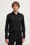 BOSS longsleeve din bumbac culoarea negru, melanj, 50523917