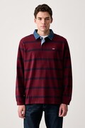 Levi's longsleeve męski bawełniany CLASSIC LS RUGBY bordowy A3120