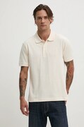 Бавовняне поло Guess Jeans колір бежевий однотонне M4BP29 KCJV1