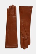 Kožené rukavice Weekend Max Mara dámske, hnedá farba, 2425566035600