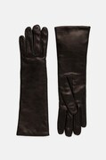 Kožené rukavice Weekend Max Mara dámske, čierna farba, 2425566035600