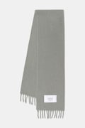 Maison Kitsuné Alpaca szalik z wełną damski zielony LM06206WA0022