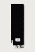 Maison Kitsuné Alpaca szalik z wełną damski czarny LM06206WA0022