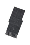 Polo Ralph Lauren szalik z dodatkiem wełny kolor szary wzorzysty 449959523