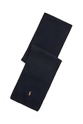 Polo Ralph Lauren esarfa de lana culoarea albastru marin, neted