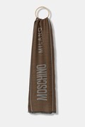 Moschino szalik wełniany kolor brązowy wzorzysty M5791 50229