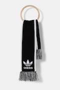 Šál adidas Originals čierna farba, vzorovaný, IY4105