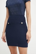Спідниця з домішкою вовни Guess ZYLEE колір синій mini пряма W4BD64 Z2WX0