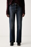 Levi's jeansy straight damskie RIBCAGE FULL LENGTH niebieskie 79078