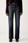 Levi's jeansy straight damskie RIBCAGE FULL LENGTH niebieskie 79078