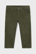 Dječje pamučne hlače Mayoral sztruks slim fit basi boja: zelena, bez uzorka, 502