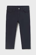 Mayoral pantaloni de bumbac pentru copii slim fit basic culoarea albastru marin, neted, 563