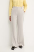 Calvin Klein spodnie damskie kolor szary dzwony high waist K20K207155