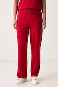 BOSS спортивні штани жіночі бавовняні з еластаном CI Pants червоні high waist 50520148