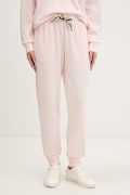 BOSS pantaloni loungewear da donna CP Stripe Pants Cuff rosa high waist 50524759