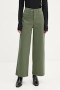 Levi's spodnie damskie kolor zielony szerokie high waist A8697