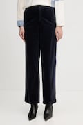 United Colors of Benetton pantaloni de catifea cord culoarea negru, drept, high waist, 4HA2DF07I