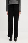 United Colors of Benetton spodnie sztruksowe kolor czarny proste high waist 4HA2DF07I