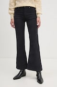 Pepe Jeans spodnie sztruksowe WILLA kolor szary dzwony high waist PL211786