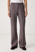 Lacoste spodnie dzwony damskie fioletowe high waist XF9313