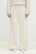 adidas Originals pantaloni de trening Femme Galore Wideleg Fleece Pants culoarea bej, uni, JN3027