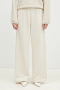 adidas Originals pantaloni de trening Femme Galore Wideleg Fleece Pants culoarea bej, uni, JN3027