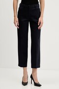 Sisley pantaloni culoarea violet, drept, high waist, 4K2ZLF03V