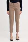 Sisley spodnie damskie kolor brązowy fason cygaretki medium waist 48M855BK7