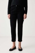 Sisley pantaloni da donna con cotone neri regular waist 48M855BK7